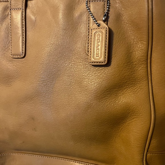 Vintage 1992 Coach Hampton Lunch Tote Tan Leather | Needs Repair - Picture 2 of 12